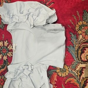 NWOT Zara Ruffle Crop Top Size Medium